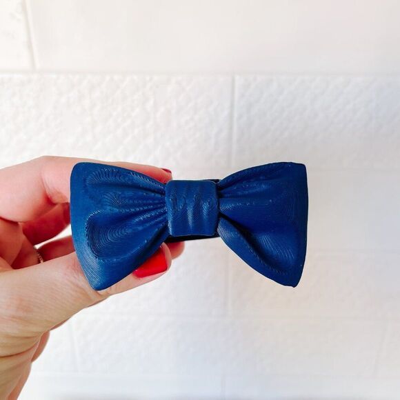 Stylish Bow Napkin Rings – Navy Blue - Handmade - Wedding Party Event Planner - Picture 5 of 13